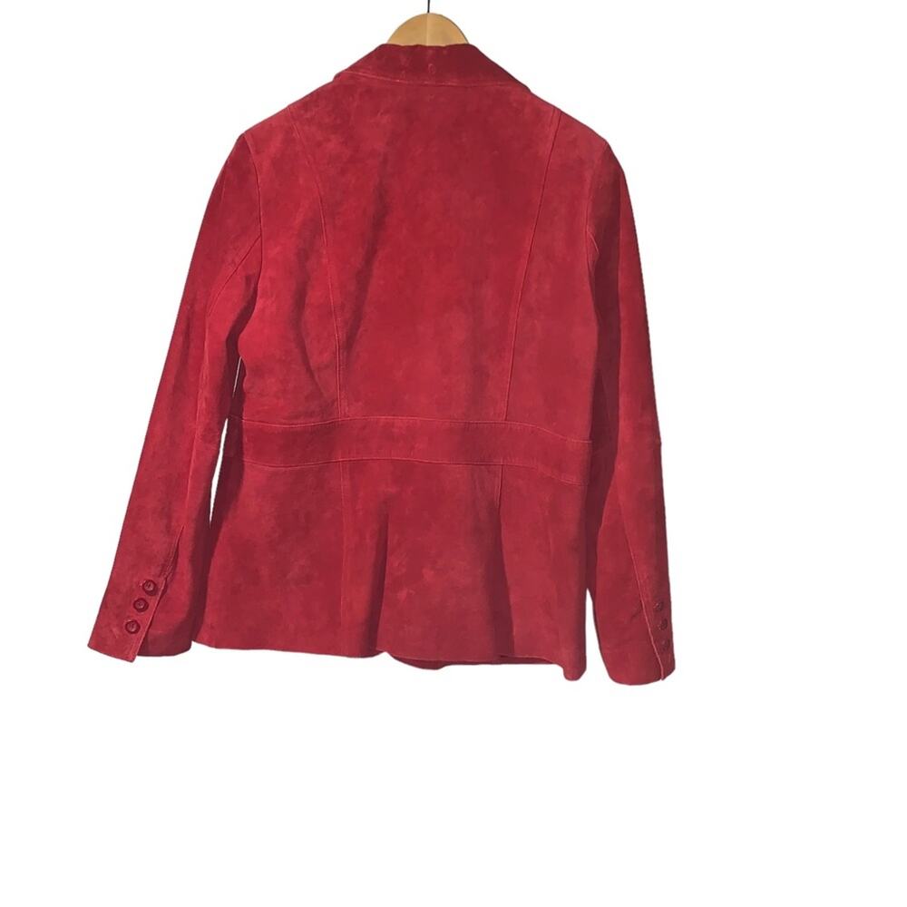 Liz Claiborne 100% Suede Button Up Jacket Coat sz L - Picture 2 of 9